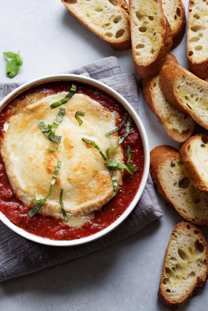 Baked Bûcherondin Goat Cheese