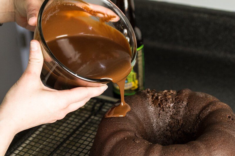 Chocolate Stout Cake and Ganache Glaze