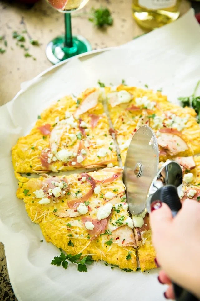 Riesling Wine Paired with Pear and Gorgonzola Flatbread