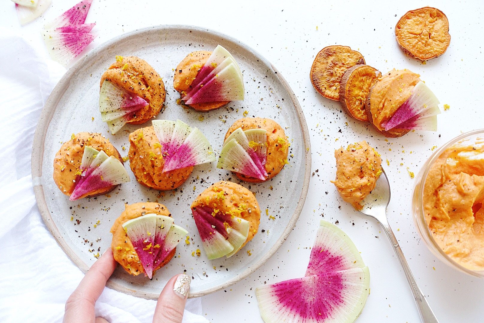 Savory Sweet Potato Mousse Bites