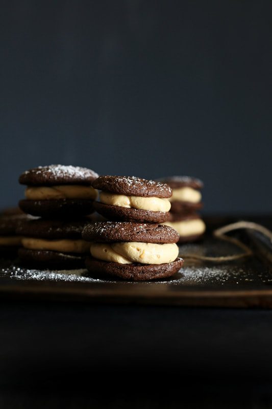 Chocolate Peanut Butter Sandwich Cookies