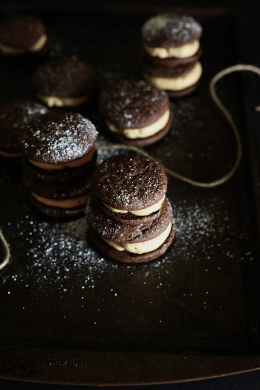 Chocolate Peanut Butter Sandwich Cookies