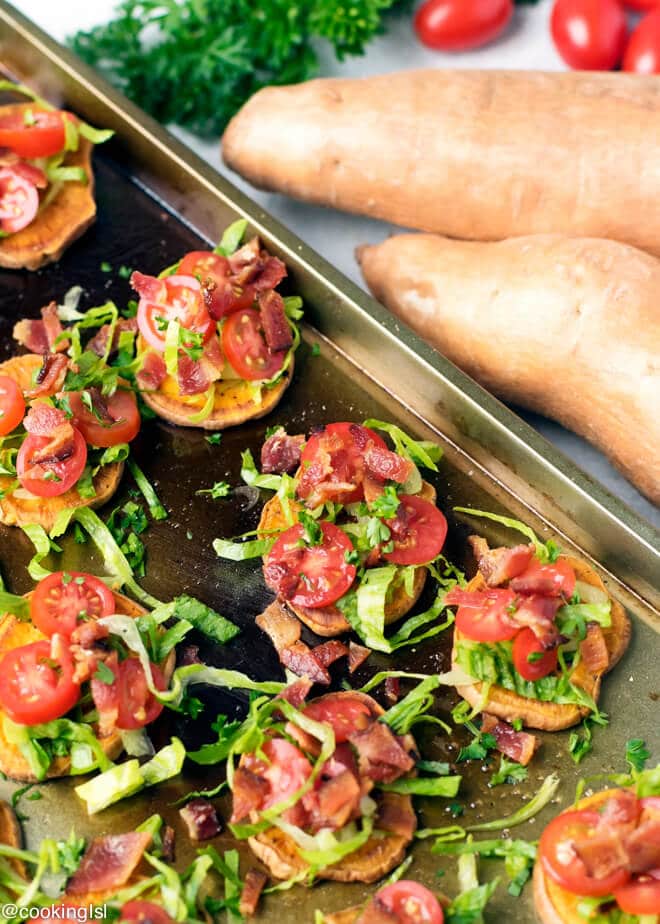 BLT Sweet Potato Bites