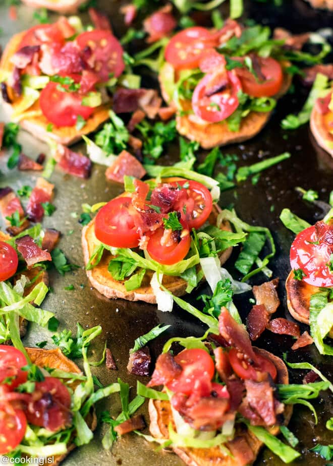 BLT Sweet Potato Bites