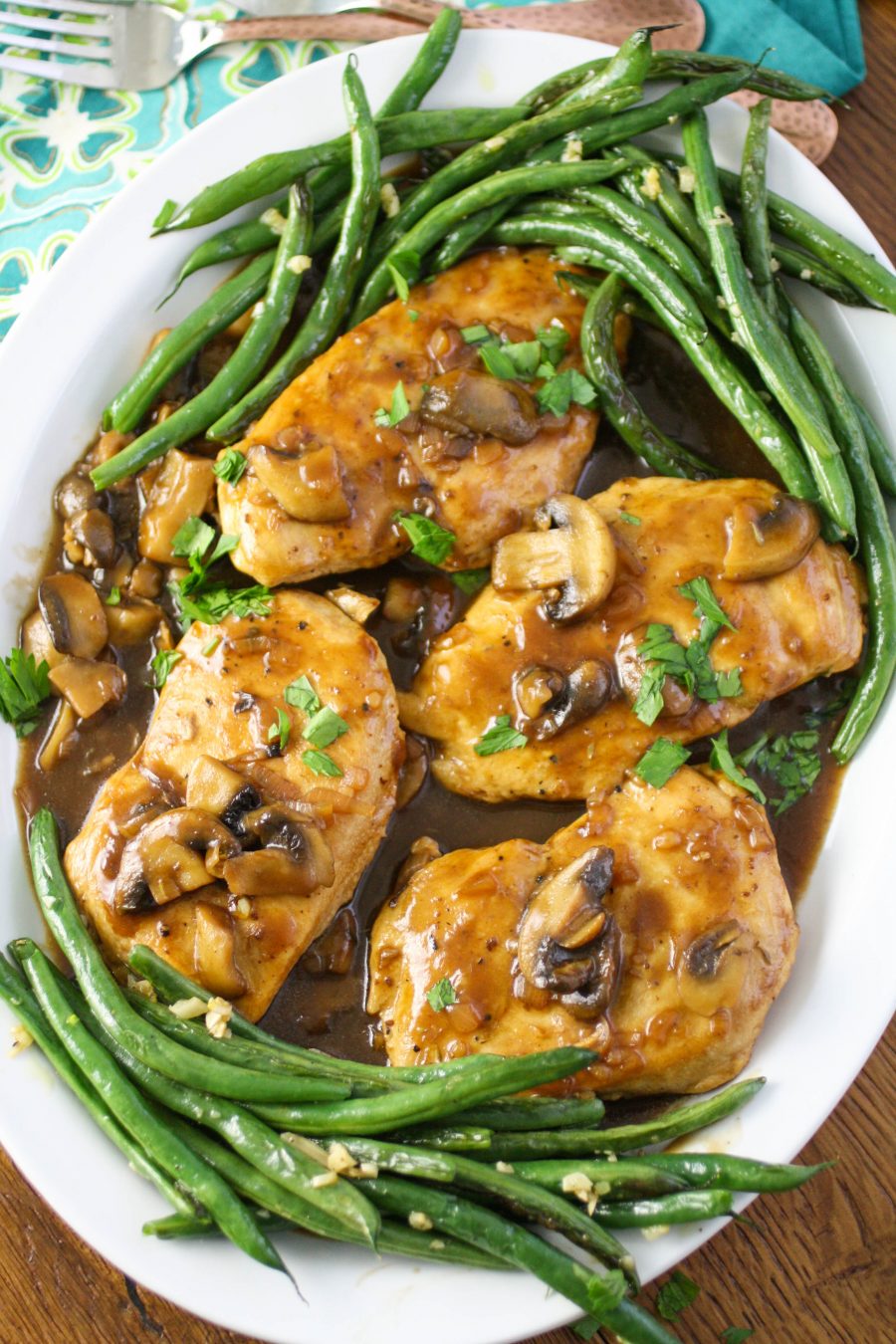 Chicken and Mushroom in Madeira Sauce - Honest Cooking Magazine