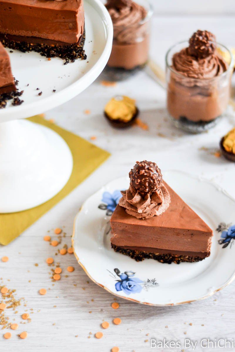 No Bake Chocolate Hazelnut Cheesecake