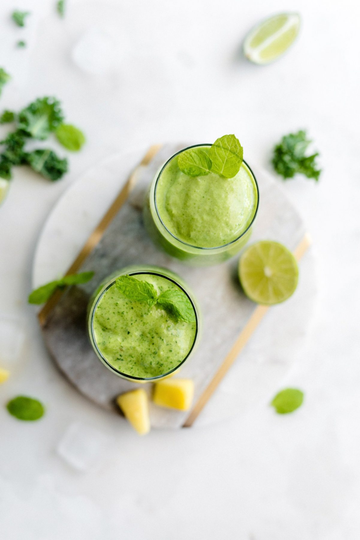 Mint Pineapple Spinach Smoothie • Fit Mitten Kitchen