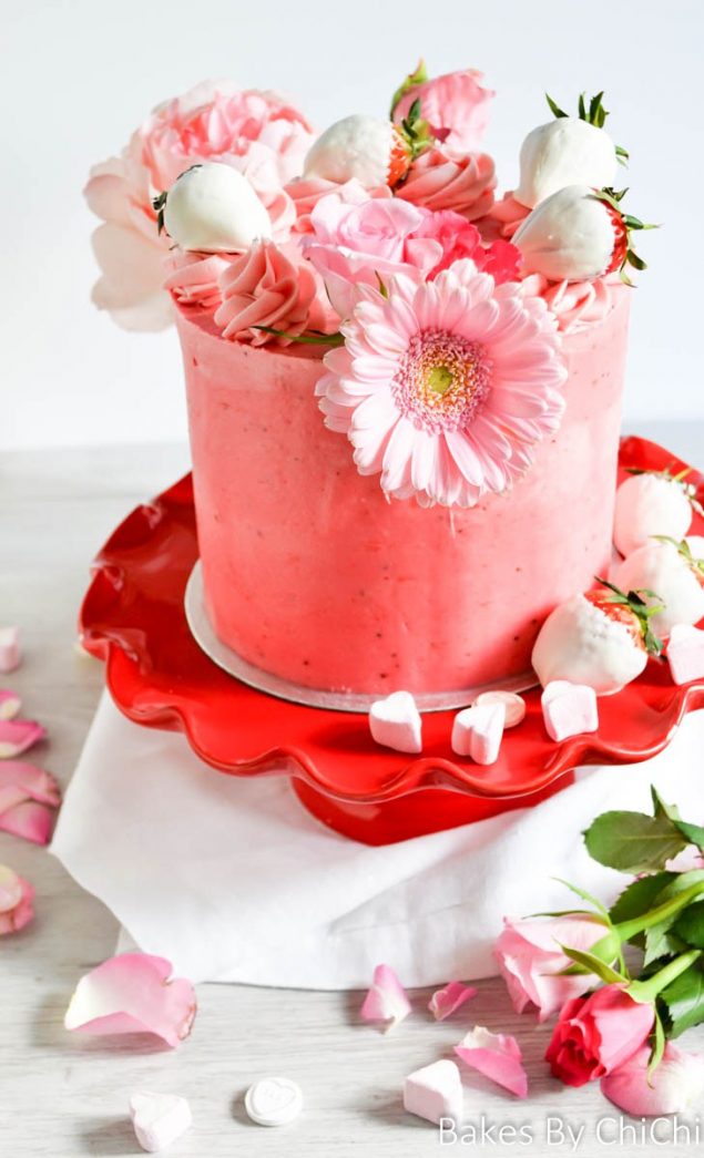 Almond Strawberry Cake