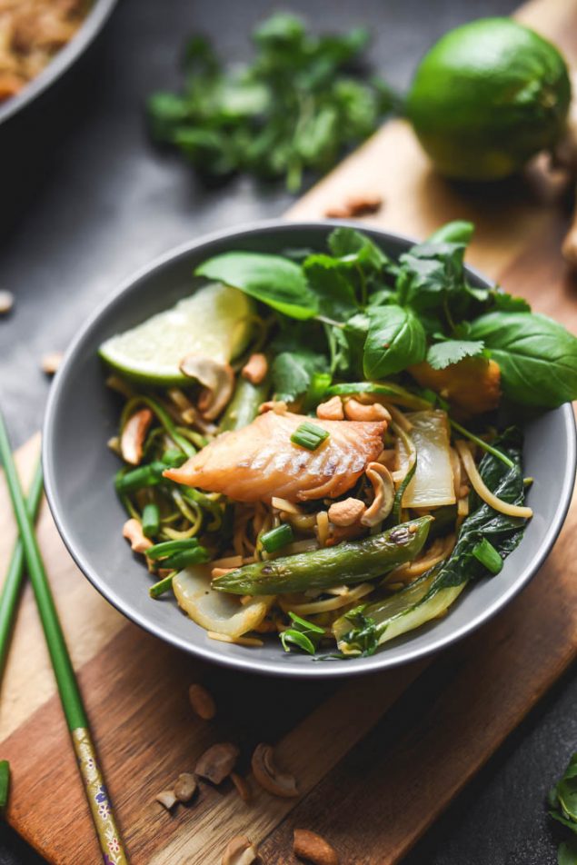 Spring Miso Mahi-Mahi Noodles