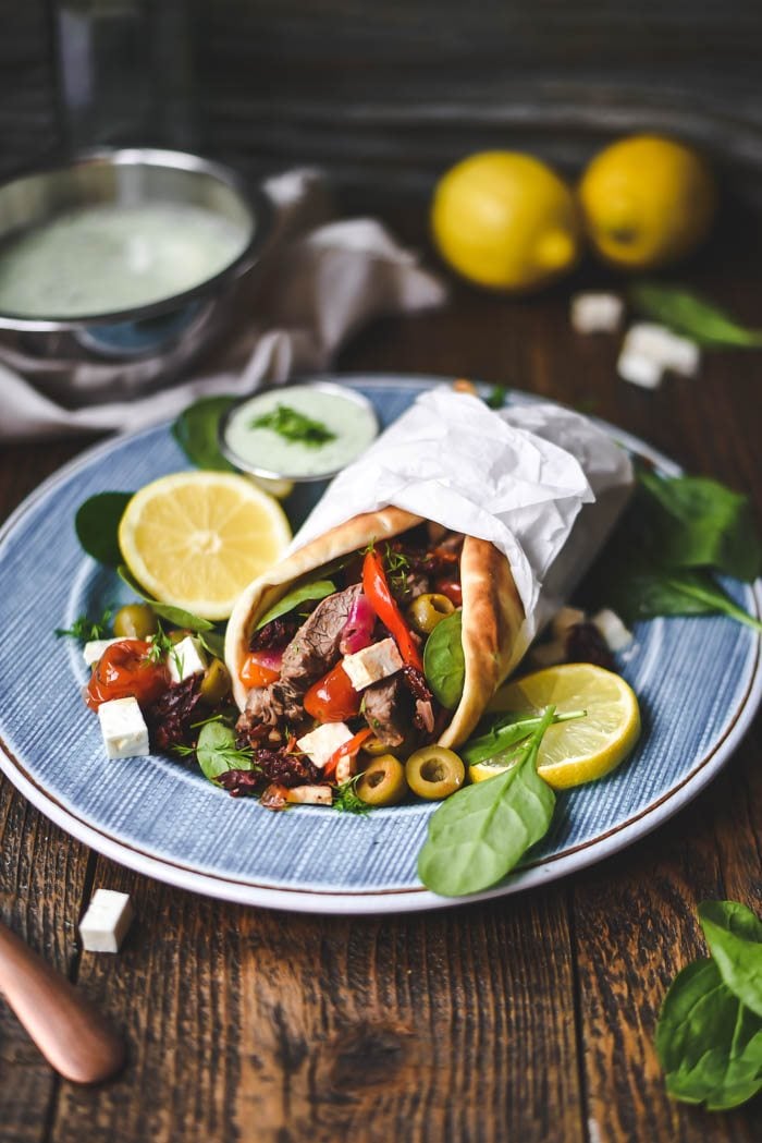 Greek Style Roasted Lamb Gyros