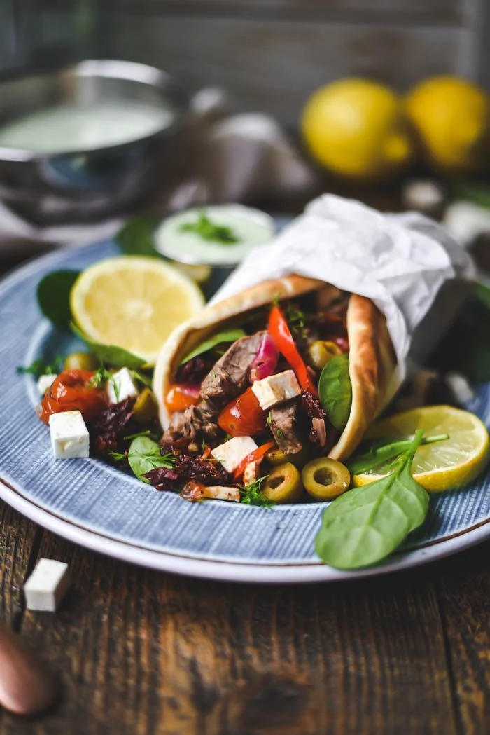 Lamb Gyros and Tzatziki Sauce