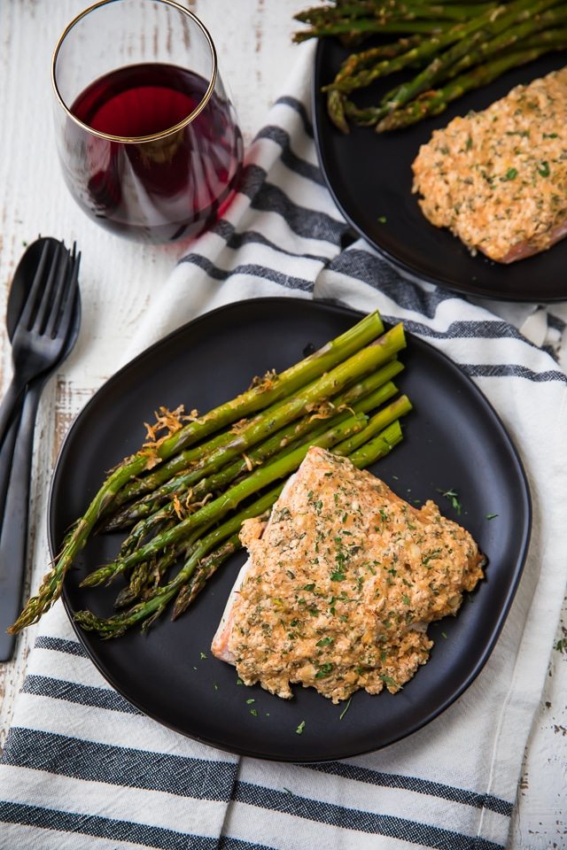 One-Pan Parmesan and Garlic Salmon and Asparagus