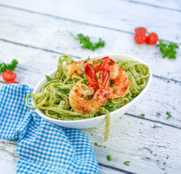 Chimichurri-Fettuccine-Grilled-Shrimp