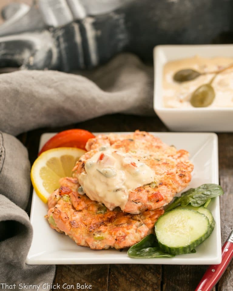 Baked FRESH Salmon Cakes (Salmon Patties) with Spicy Remoulade - SAVOR With  Jennifer