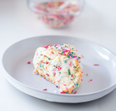 Sprinkle-Loaded Birthday Cake Scones