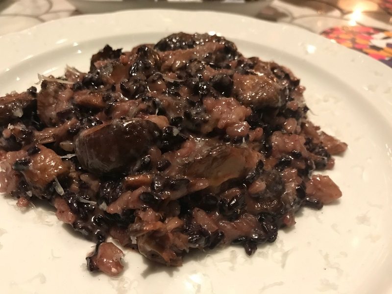 black rice risotto