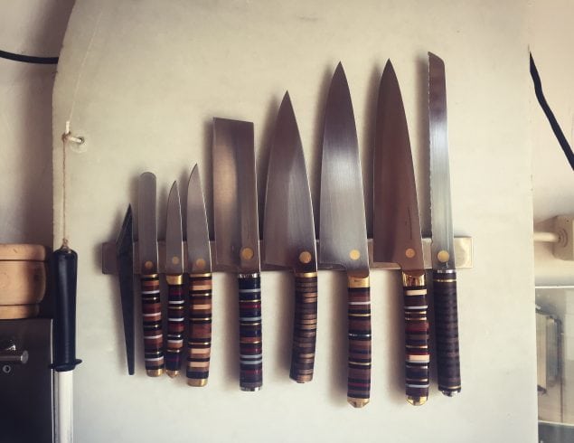 Florentine Kitchen Knives Paring Black Leather Sheath