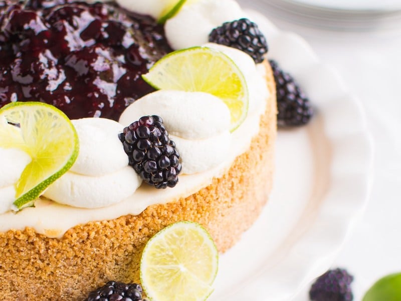 Blackberry-Key Lime Cheesecake