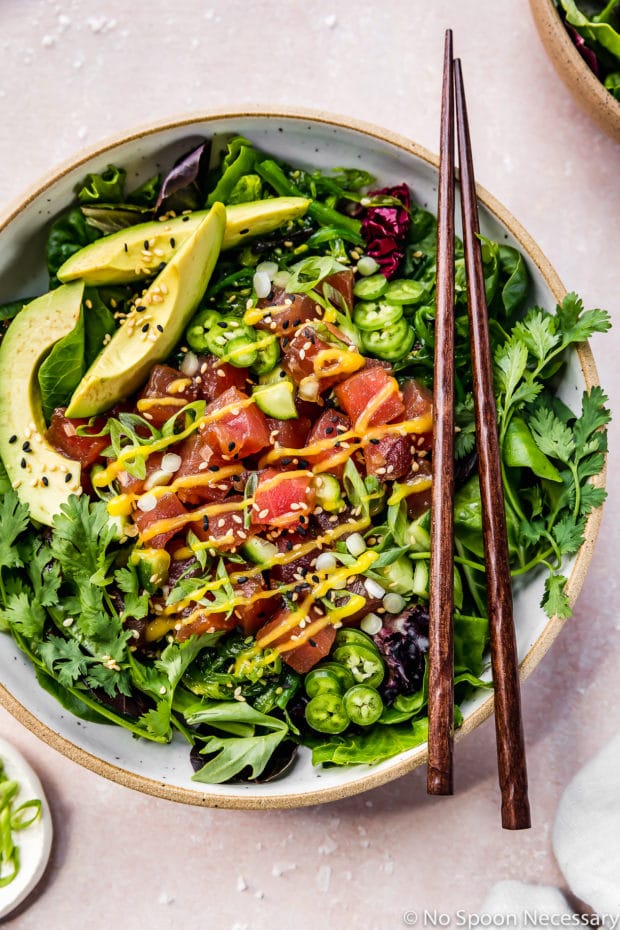 Mango And Tuna Poke Salad Bowl