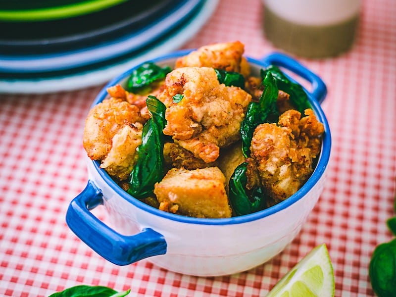 Thyme Blossom-Brined, Chinese Five Spice & Buttermilk Deep Fried Chicken •  Food for a Year