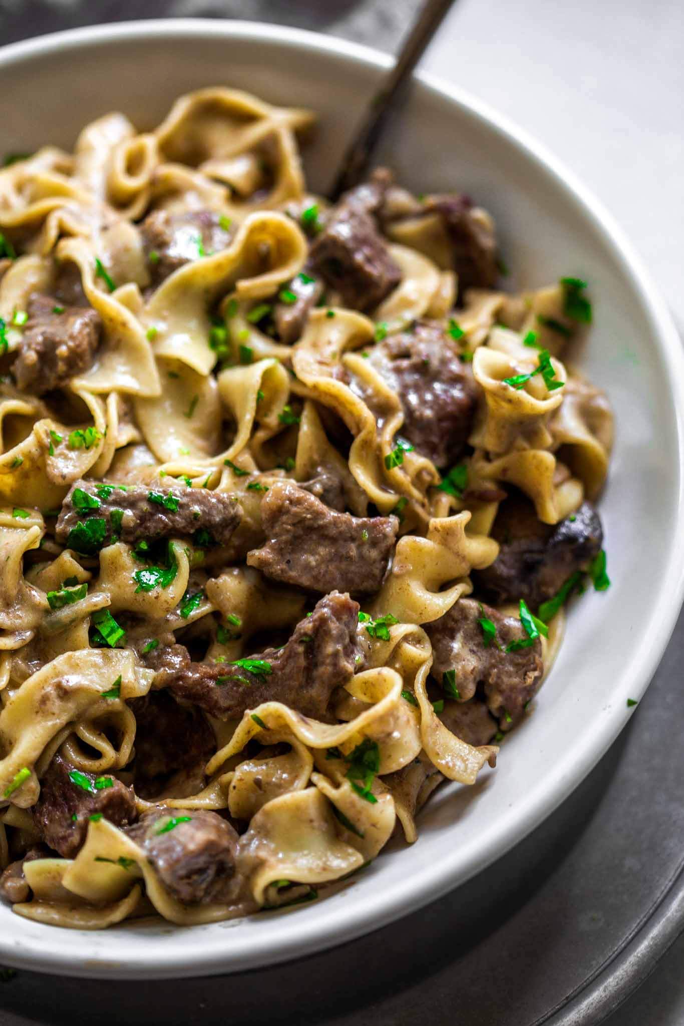 Steak stroganoff instant online pot