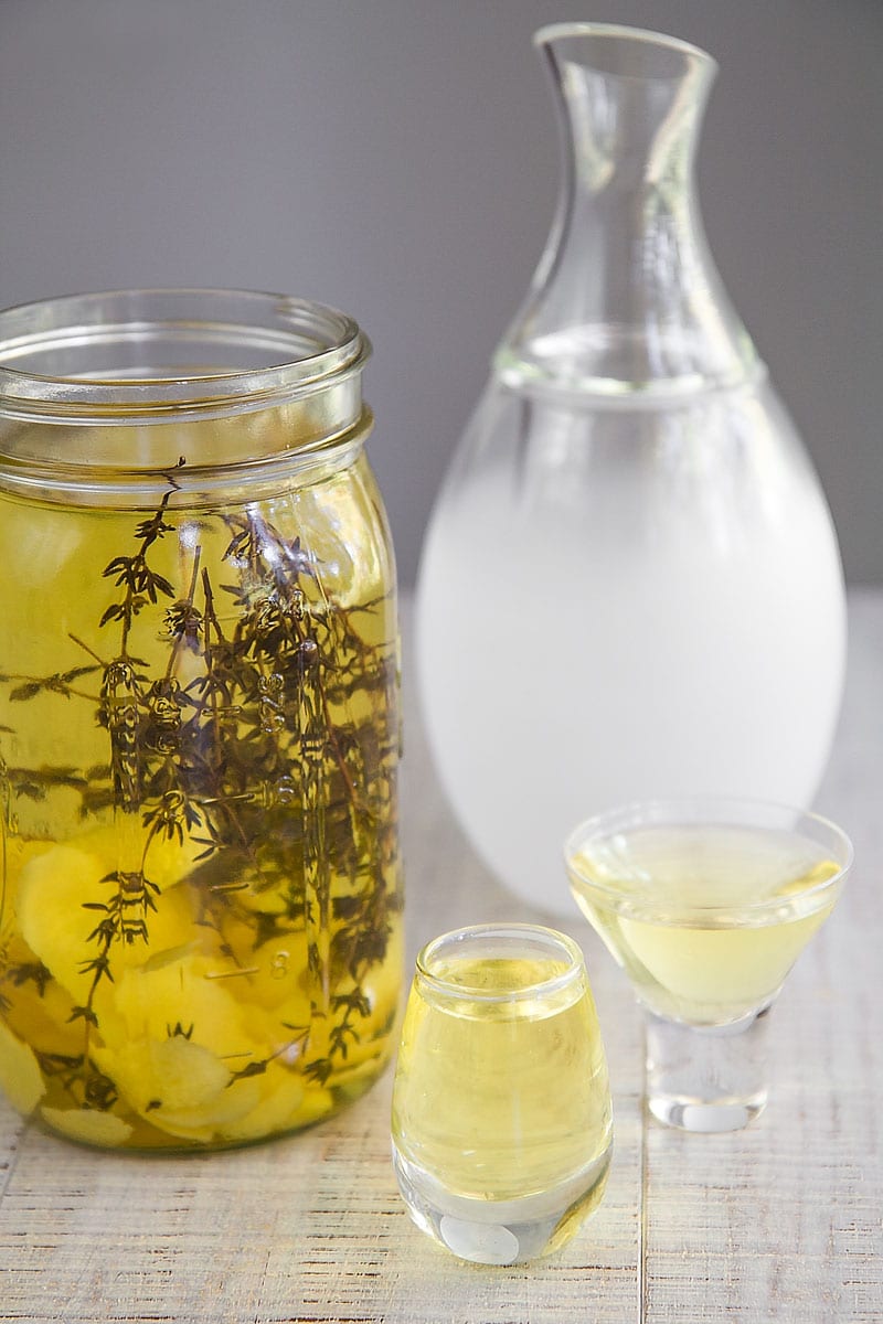 Lemon and Thyme-Infused Sake