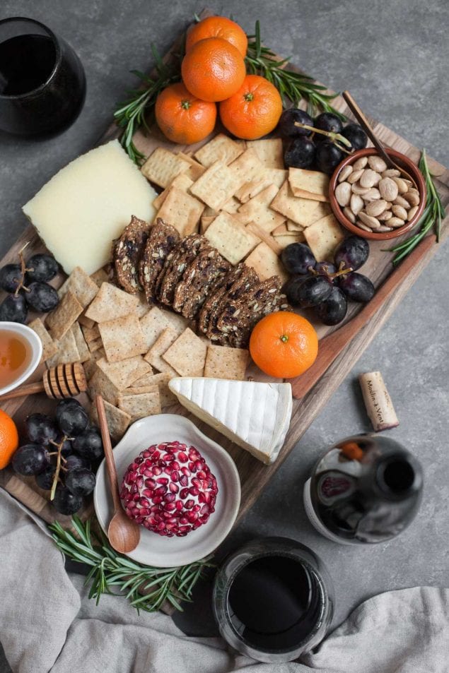 An Easy Winter Cheeseboard and Beaujolais Wine