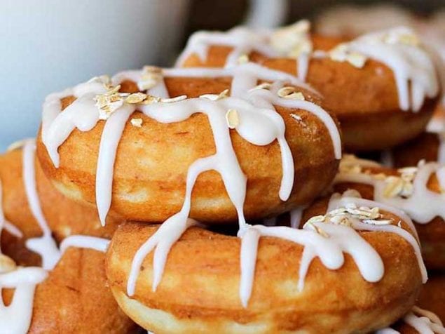 Banana Oat Doughnuts are a simple and easy breakfast treat that can be made with a handy mini donut maker or just baked in the oven. So delicious!