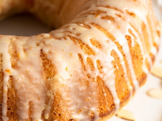 This winter citrus bundt cake is a bright and cheery dessert with a tender crumb and a hint of almond.