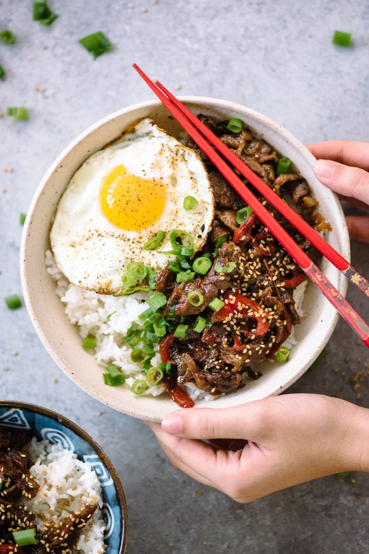 Japanese-Inspired Beef and Rice Gyudon Bowls - Honest Cooking