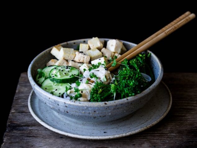 Simple and flavorful, this vegetarian tofu satay bowl is sure to hit the spot.