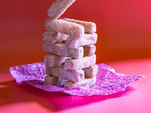 Taro not only makes for a fabulous savory starch, but also a sweet treat. These sweet taro sticks are a delicious bite with tea or coffee.