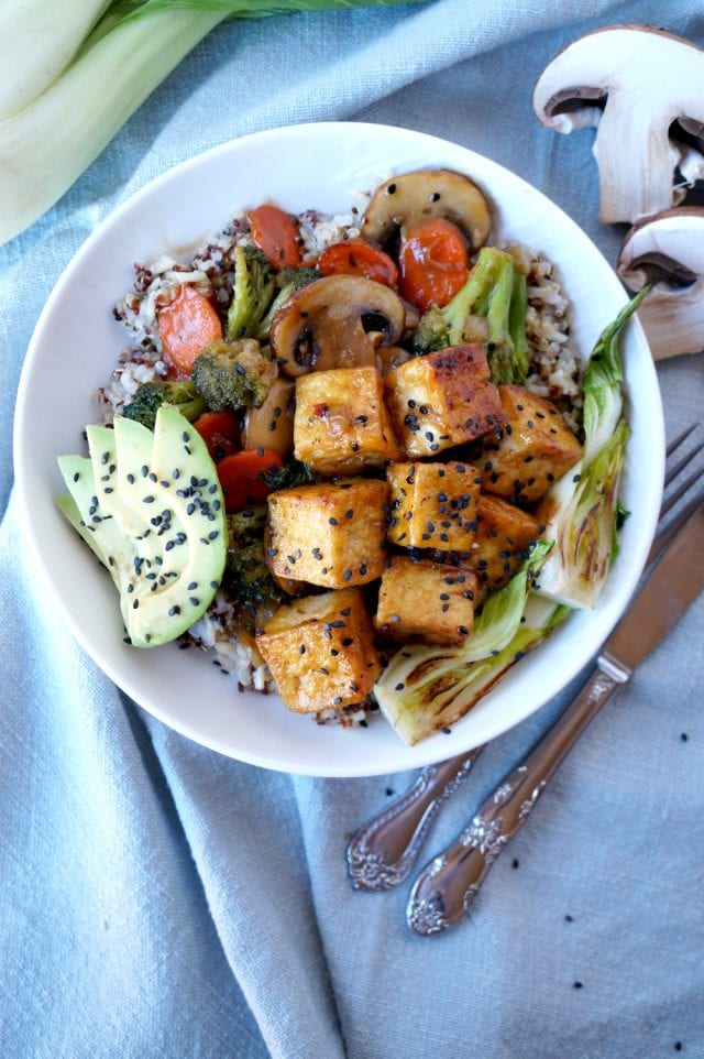 Teriyaki Tofu Grain Bowls