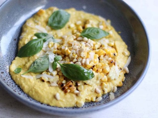 This Corn Puree with Gruyere and Basil is a side dish you should be bringing to every barbecue this coming summer.