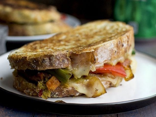 With guacamole and peppers, this Tex-Mex Grilled Cheese is about to become a favorite dinner sandwich.