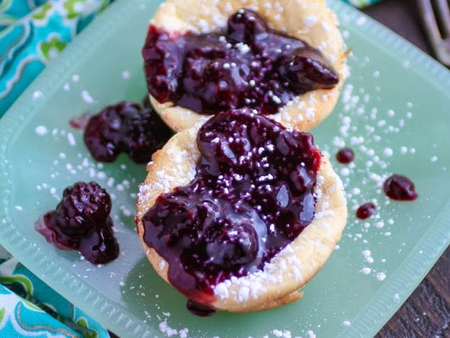 Mini Dutch Baby Pancakes with Berry Compote is about to become a breakfast favorite. They're mini, adorable, and super-tasty, too.