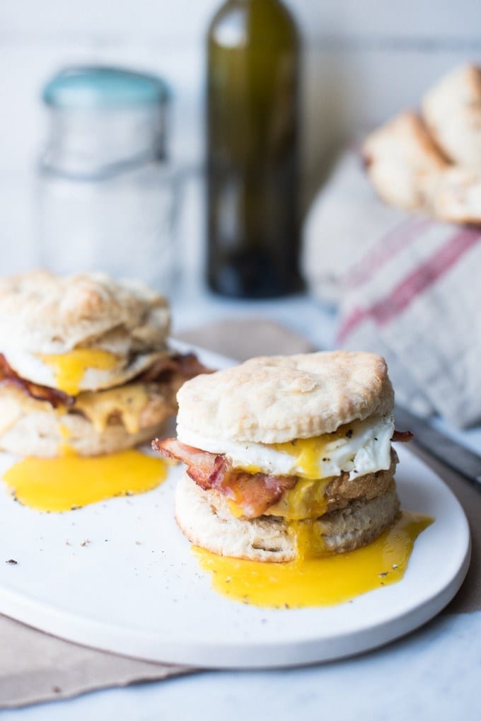 Hot Honey Biscuit Breakfast Sandwich