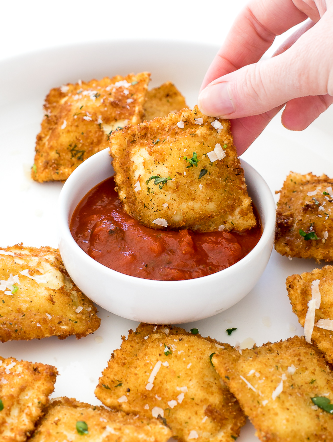 Fried Ravioli with Marinara Sauce