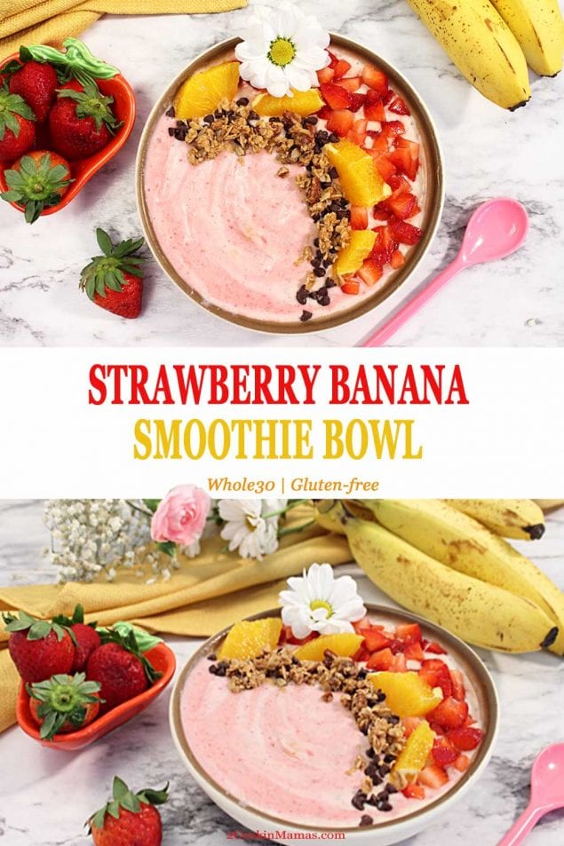 Refreshing Strawberry-Banana Smoothie Bowl