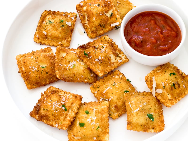 Fried Ravioli with Marinara Sauce