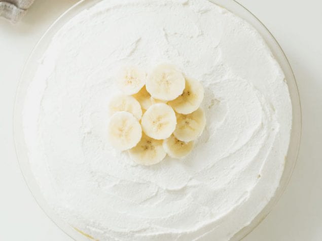 With all the flavors of banana pudding, this banana pudding pie sits in a delightful vanilla wafer crust and is topped with freshly whipped cream.