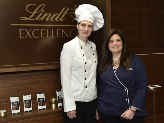 Chef Alex Guarnaschelli and Lindt Chocolaterie Ann Czaja team up for an incredible evening of dark chocolate, spirits, and hot fudge sundaes.