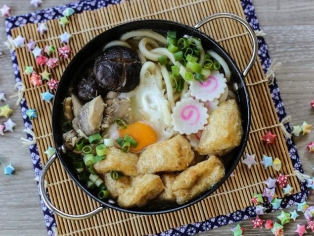 With a flavorful, miso broth, this miso nikomi udon is a complete meal in one pot.