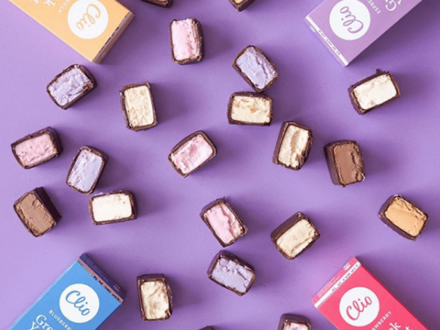 We love yogurt. We use it daily in sweet and savory and savory dishes, but would we call yogurt exciting? Not so much. We recently tried Clio's greek yogurt bars wrapped in dark chocolate. Holy yum.