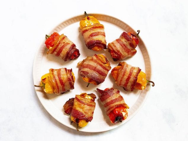 Bacon-Wrapped Pepper Poppers