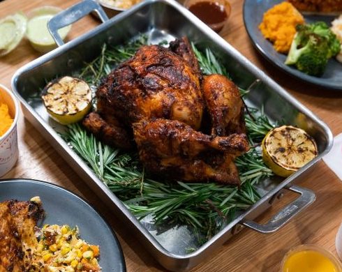 Fields Good Chicken Picnic Table Spread