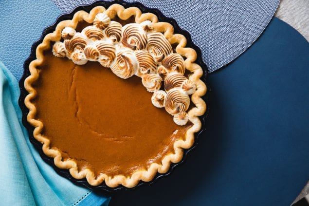 Pumpkin Pie with Brown Sugar Meringue