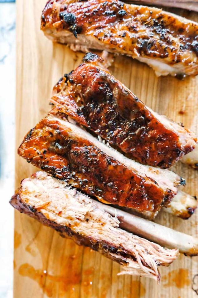 Apricot Glazed Sticky Pork Ribs