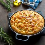 Cast Iron Skillet Orange Rosemary Focaccia