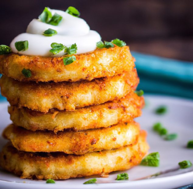 Fluffy Mashed Potato and Cheese Pancakes - Honest Cooking